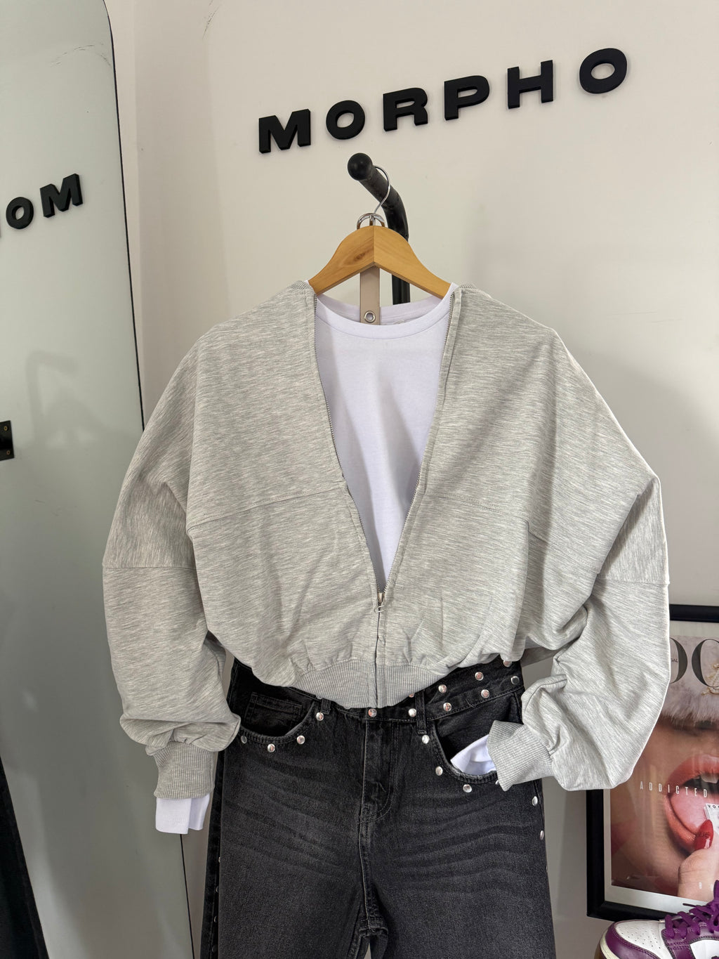 Oversized Zip Up Sweater