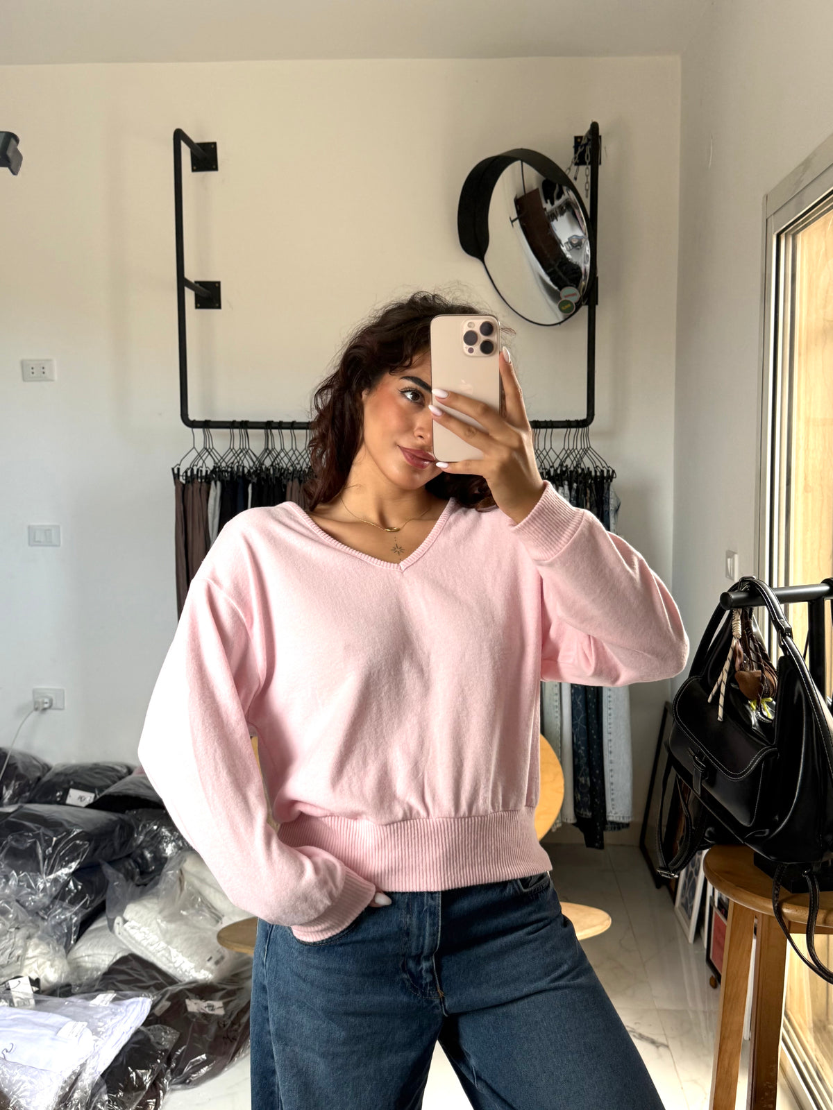 Sweetheart V-Neck Sweater