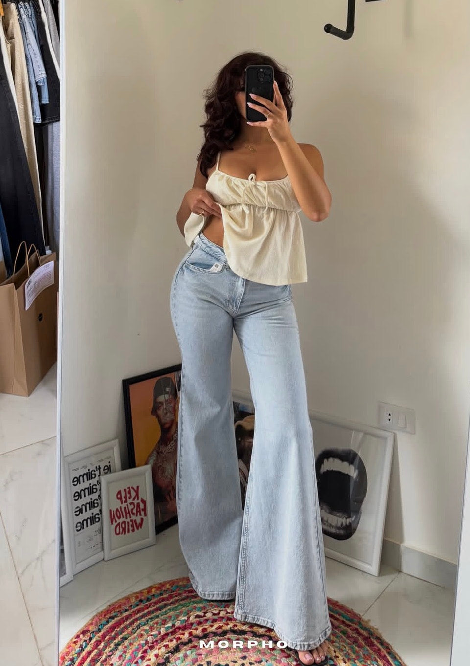 Mid-Rise Flare Jeans