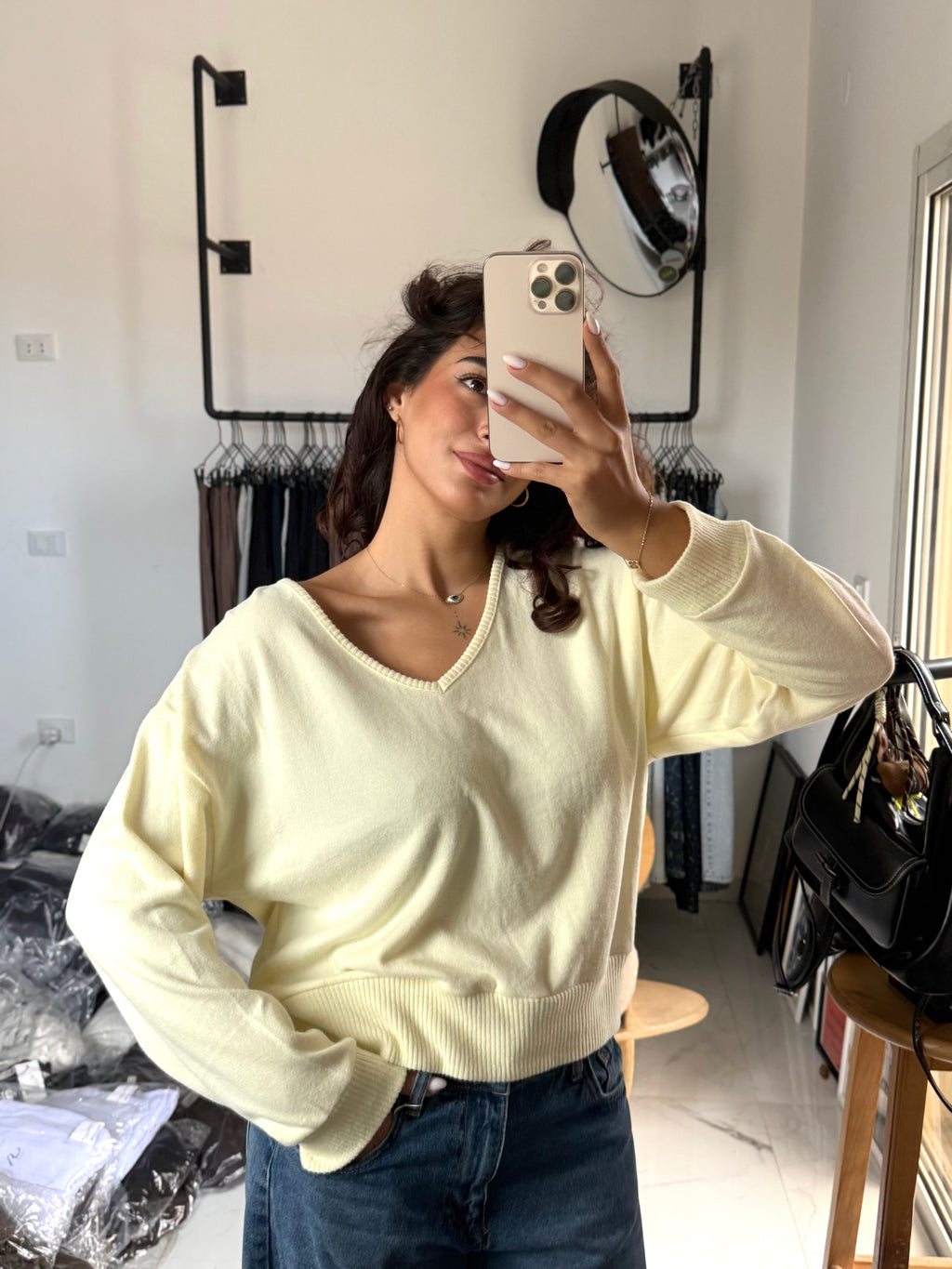Sweetheart V-Neck Sweater