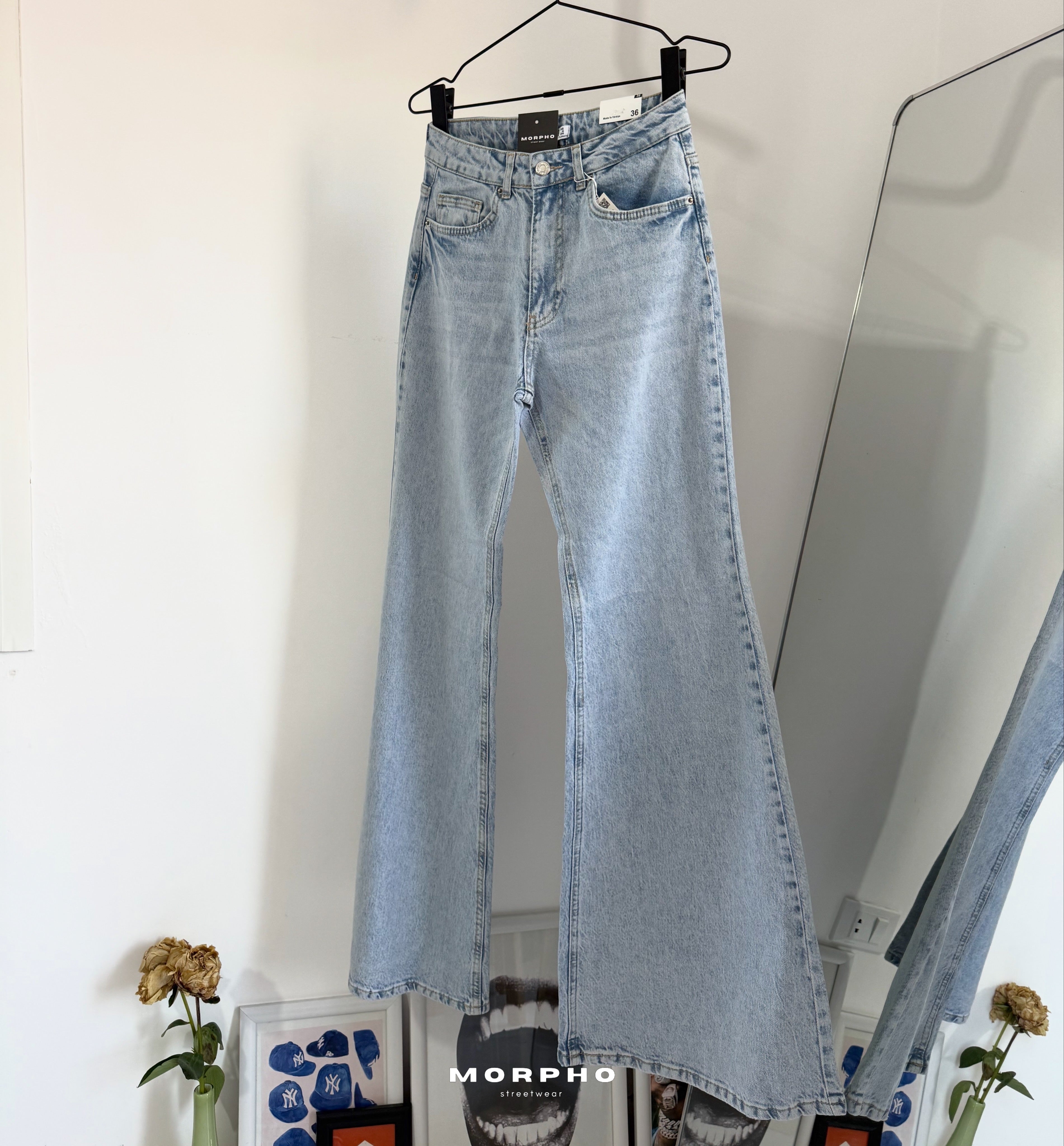 Mid-Rise Flare Jeans