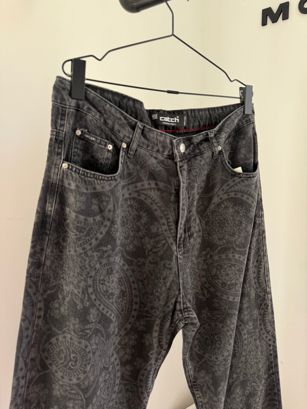 Printed Straight Fit Jeans