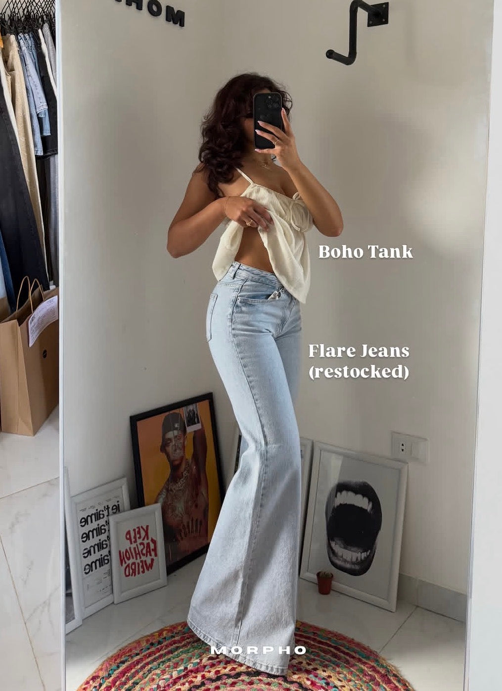 Mid-Rise Flare Jeans