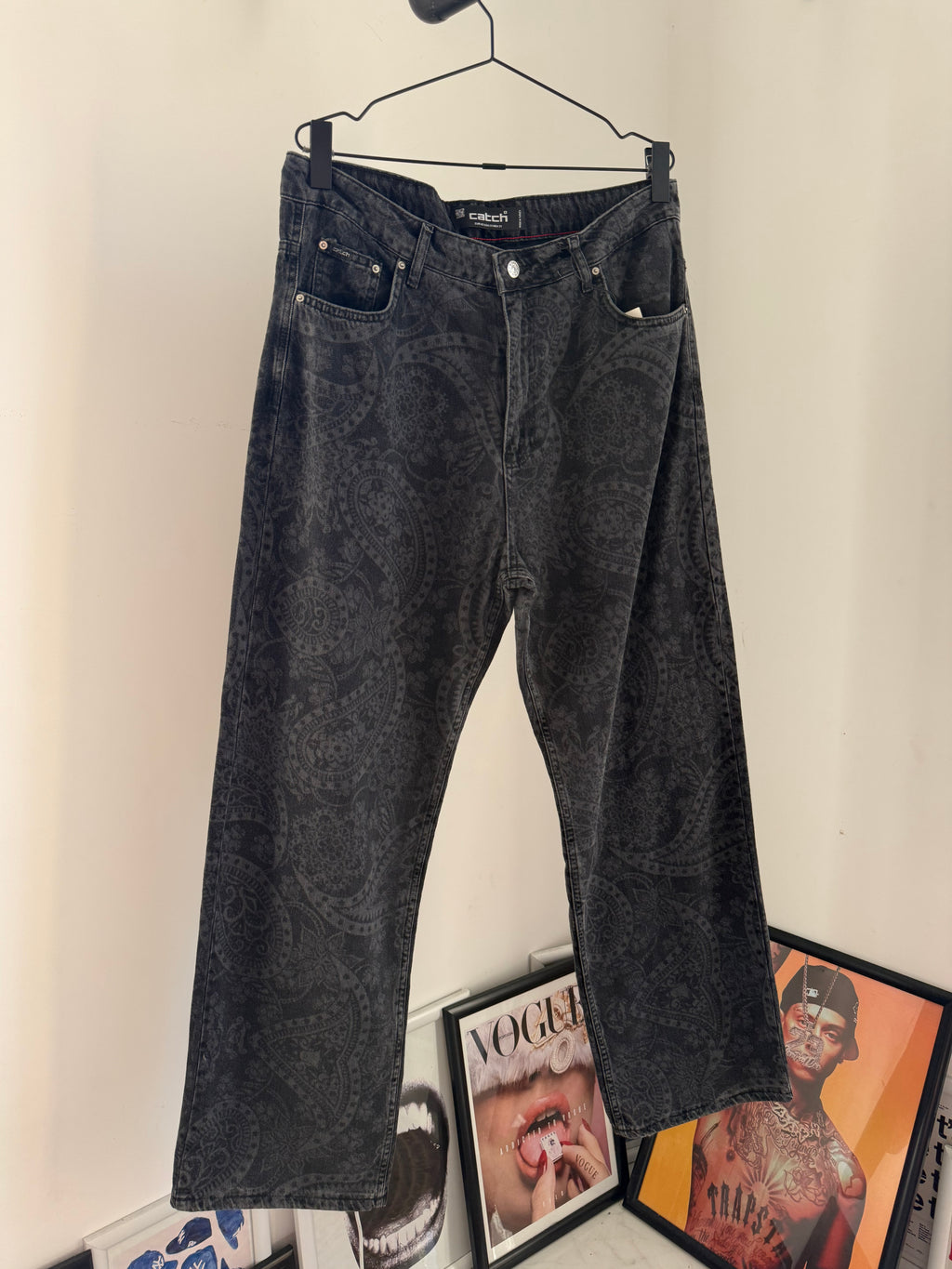 Printed Straight Fit Jeans