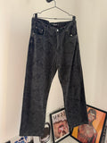 Printed Straight Fit Jeans