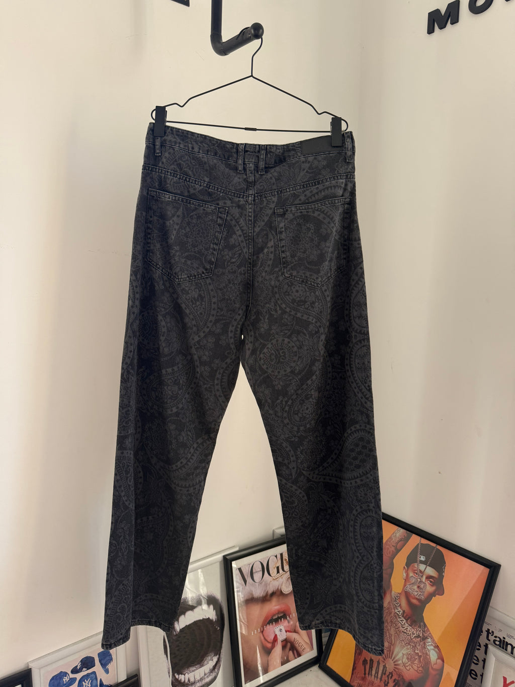 Printed Straight Fit Jeans